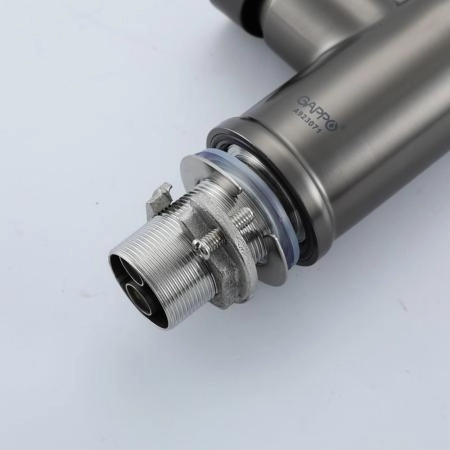 Смеситель GAPPO G4098-19 для кухни с гибким изливом, оружейная сталь