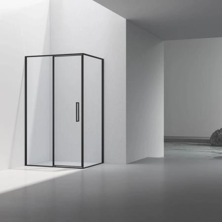 Душевой уголок Vincea Slim 8mm VSR-4SLP9012CLB, 1200*900, черный, стекло прозрачное