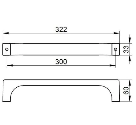 Поручень KEUCO Edition 11 Бронза шлифованная 11107030000 320 мм