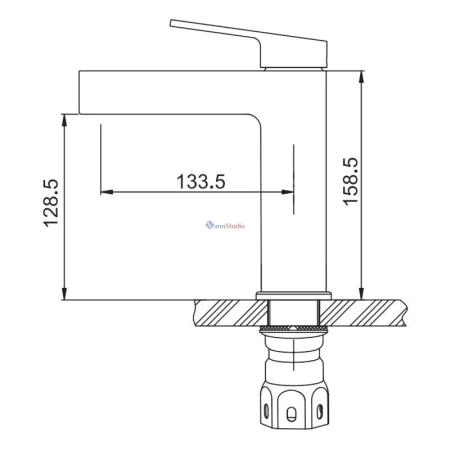 Смеситель для раковины Gappo G1099-33 сатин золотой