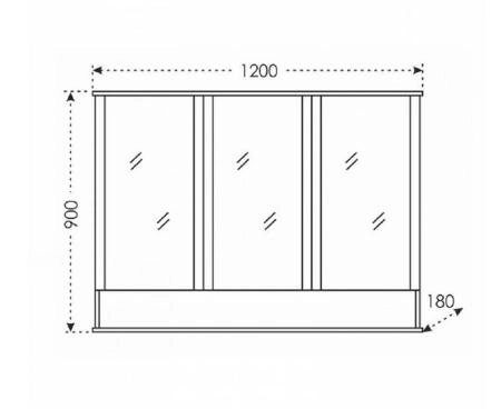 Зеркальный шкаф Санта Вегас 120 см 700184