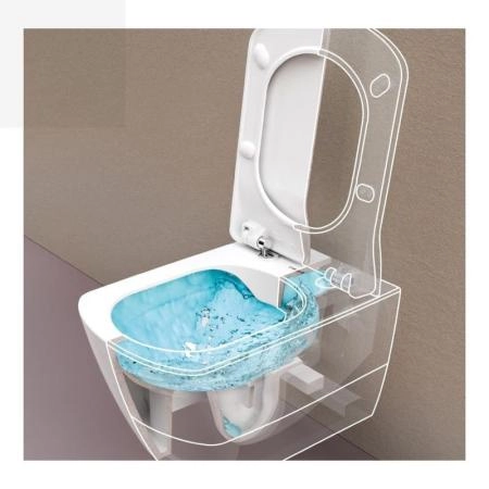 Унитаз CREAVIT ELEGANT подвесной безободковый с биде EG321-00CB00E-0000 (сиденье отдельно)