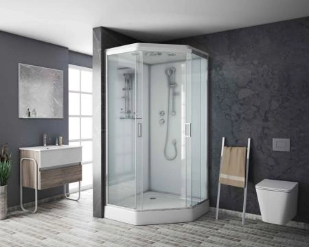 Душевая кабина Niagara Premium NG-6001-01D (900х900х2200) низкий поддон(16 см) стекло ПРОЗРАЧНОЕ