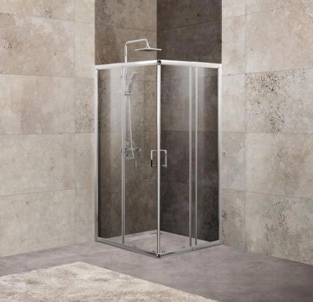 Душевой уголок BelBagno UNIQUE 85-100x85-100 матовое стекло 5 мм профиль хром UNIQUE-A-2-85/100-P-Cr