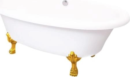 Ванна AquaStone Оливия ножки золото 180х90 иск. камень