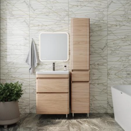 Тумба Style Line Elfante Атлантика 60 напольная, Люкс ясень перлламутр, PLUS