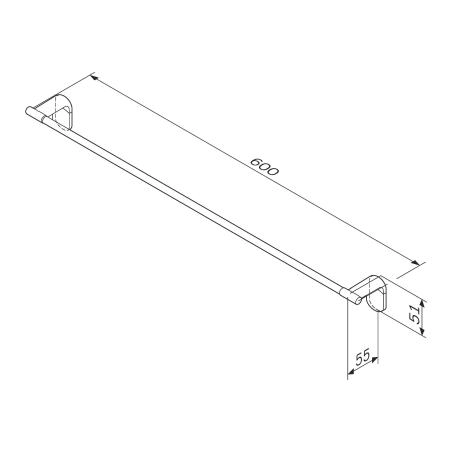Вешалка для полотенец AM.PM X-Joy A84346400 хром
