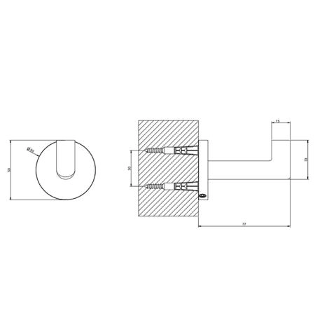Gessi Tondo Крючок подвесной, цвет: Finox Brushed Nickel
