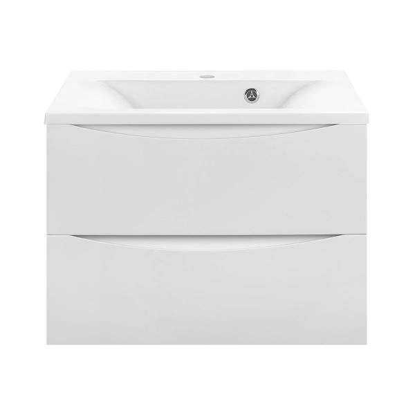 Тумба под раковину Vincea Mia 650 подвесная, 2 выкатных ящика soft close, G.White