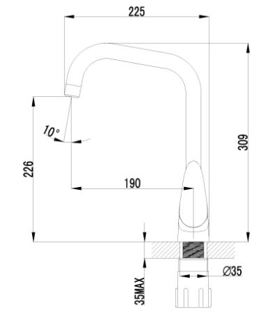 Смеситель Lemark Pramen LM3355C для кухни