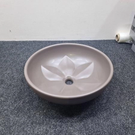 Azzurra Fleur Раковина накладна, 45х16см, без отв., цвет: Tortora