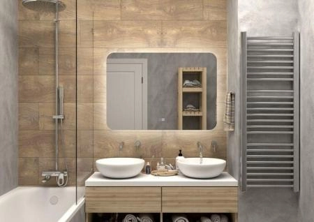 Зеркало Континент Burzhe medium 1000x700 ЗЛП2290 с подсветкой