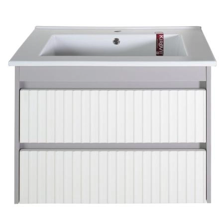 Тумба ASB-Mebel Мирано 75 Слоновая кость/Шиншилла серая