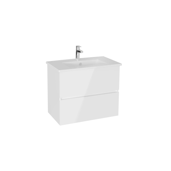 Тумба с раковиной  VitrA Mia Plus Square  69742 80 см глянцевая белая ДСП