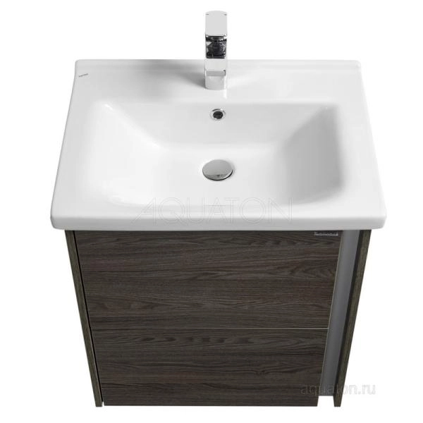 Тумба под раковину Aquaton Стоун 1A231401SXC80 60 с ящиком,грецкий орех