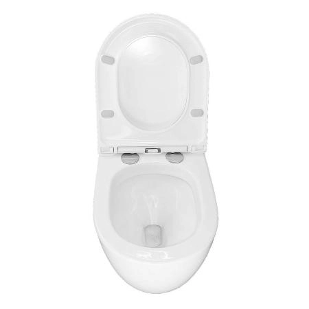 Унитаз импульсный Azario AZ-102C подвесной 360х570х375, полукруглый, быстросъемное сиденье микролифт, монтажная рама в комплекте