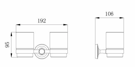 Подстаканник двойной RUSH Balearic (BA39320)