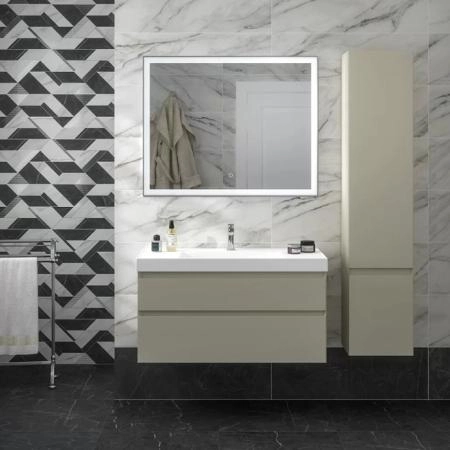 Раковина Kerama Marazzi CUBO КУБО CU.wb.100 подвесная\мебельная 100, белая глянцевая