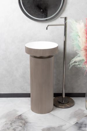 Раковина накладная Boheme рифленая SOLE Corian 400*130 DELMAR 801-R-D