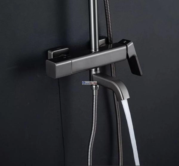 Душевая система Gappo G2418-29 с изливом оружейная сталь