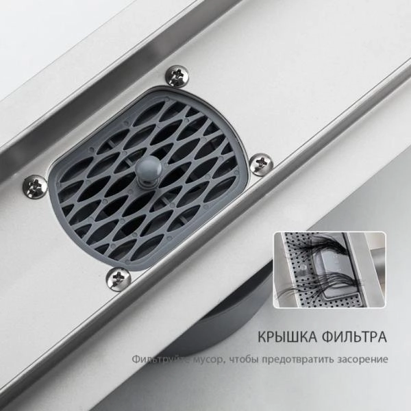 Душевой трап Gappo G83007-4 сатин 70x300