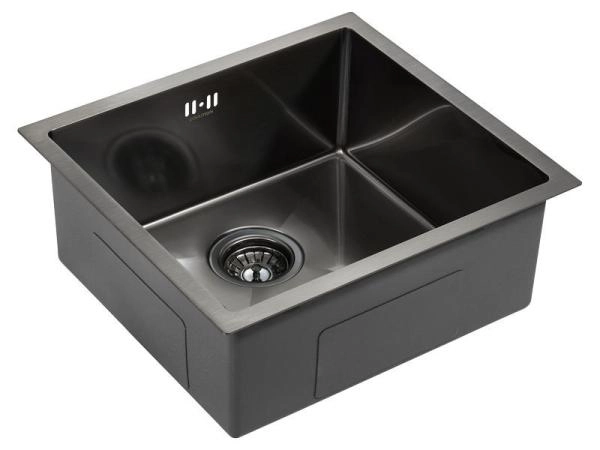 Кухонная мойка Paulmark MARX PM214844-GM вороненая сталь 480х440мм нерж. Сталь
