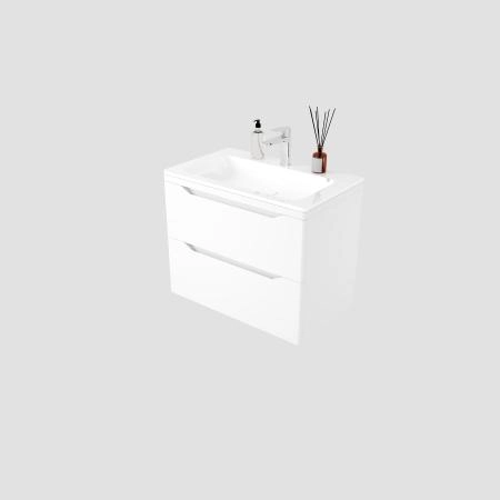 Тумба подвесная Style Line Марелла 70 (2 ящ.) Люкс антискрейтч белый матовый, PLUS