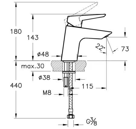 Набор смесителей Vitra Solid A42242EXP 3-в-1