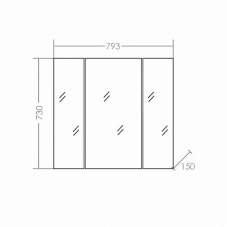 Зеркальный шкаф СаНта Стандарт 80 113010, цвет белый