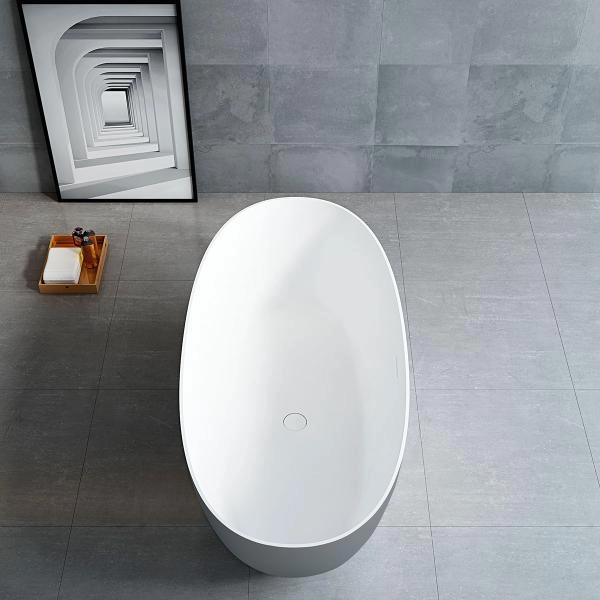Ванна Vincea VBT-6S01MG 1700х750х550 Solid Surface серый/белый матовый