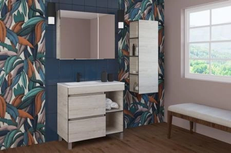 Тумба Style Line Elfante Берлин 90 под раковину Барселона, 2 ящ./ниши, PLUS, СОНАТА напольная