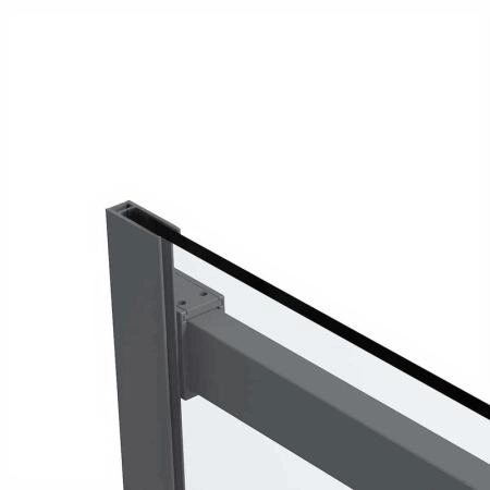 Душевая дверь Vincea Como Soft VDS-1CS110CLGM, 1100, вороненая сталь, стекло прозрачное