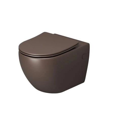 Унитаз Grossman GR-4411BRMS Color (550*365*395) КОРИЧНЕВЫЙ МАТОВЫЙ подвесной Безободковый