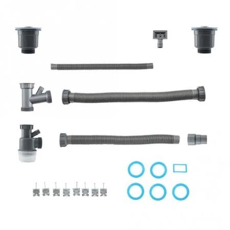 Кухонная мойка Gappo GS8350-6  830x500x215mm 0.8мм с коландером Черный