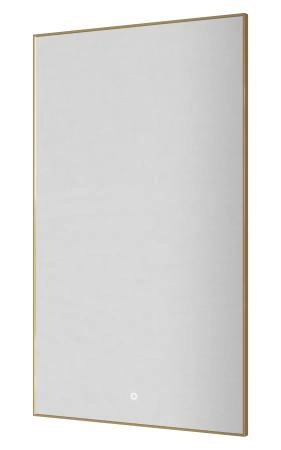 Вертикальное Зеркало Boheme мет. рама, подсв., сенсор, антизапотевание, 100*60, GOLD 569-G