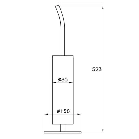 Stella Bamboo Ершик напольный 1054 цвет: хром