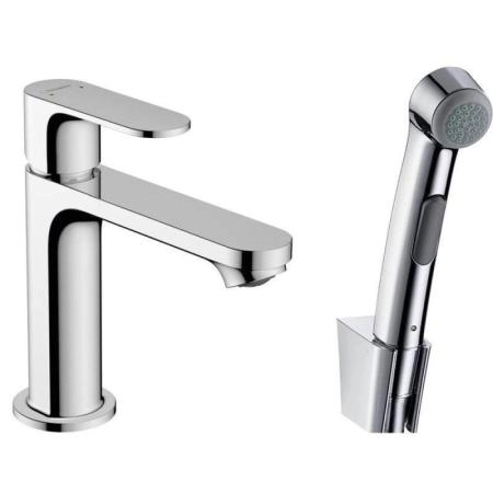 Смеситель Hansgrohe 72215000 Rebris S 109 мм для раковины с гигиеническим душем хром
