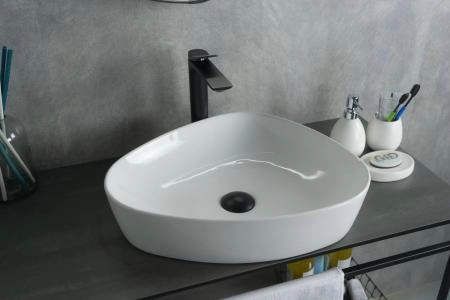 Раковина Gid N9386 50x40 на столешницу белая