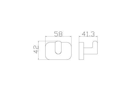 Крючок для ванной WONZON & WOGHAND GRAFFITY, Темный графит (WW-9315-BGM)