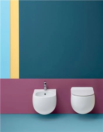 Kerasan Flo биде NEW подвесное 54 см с 1отв под смеситель, цвет белый (крепежом WB9N)