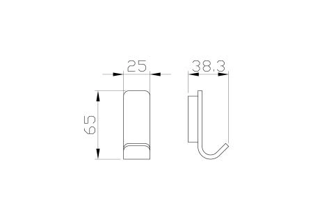 Крючок для ванной WONZON & WOGHAND LOTTE, Хром (WW-8315)