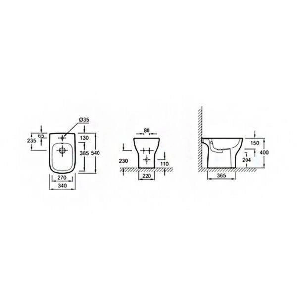 Биде Jacob Delafon STRUKTURA EBC0002-00 напольное