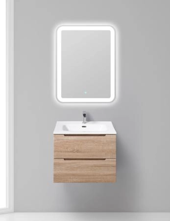 Тумба под раковину BelBagno ETNA-600-2C-SO-WO-P Rovere Bianco 60 см подвесная