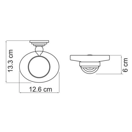 Мыльница WasserKraft Ammer K-7029 стеклянная хром матовый
