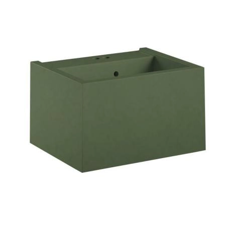 Kerasan Kanaal Раковина подвесная 60х46.5см.,с 2 отв., цвет: Matt green