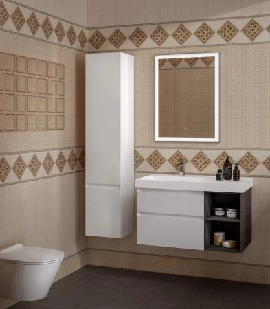 Пенал Kerama Marazzi CUBO КУБО CUB.165Lh\WHT.M подвесной левый 165, белый матовый