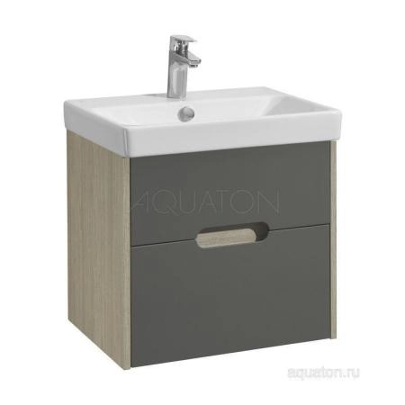Тумба под раковину AQUATON Оливия 55 грей, дуб ойстер 1A254201OLUG0