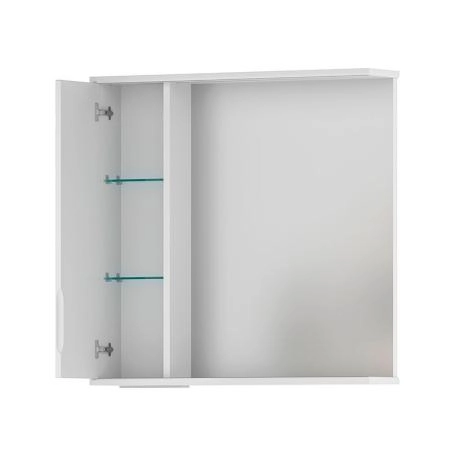 Зеркало-шкаф Volna Adel 70 левый белый глянец