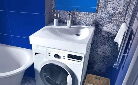 Умывальник Belux VR VORTEX 60x60 SET над стиральной машиной