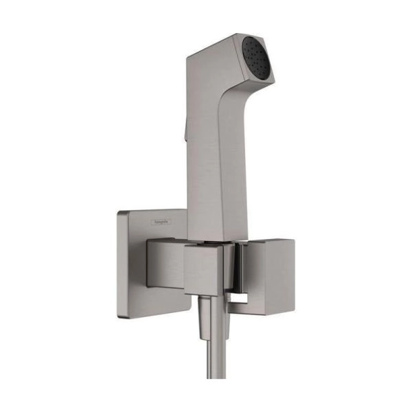Гигиенический душ Hansgrohe 29233340 встраиваемый (внешняя монтажная часть) шлифованный черный хром